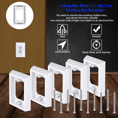 multi-gang non-metallic box extender|1 gang outlet box extender.